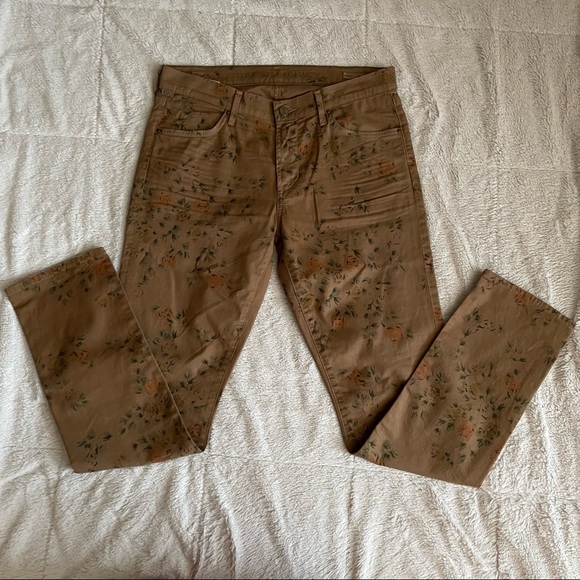 NWT Citizens of Humanity Mandy Jeans High Waist Retro Slim Roll Up Floral - Picture 2 of 12
